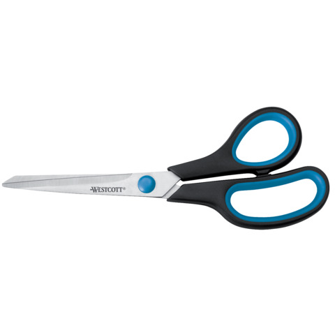 Forbici Westcott Soft Grip Easy Grip asimmetriche blu/nero 20,1 cm E-30283 00
