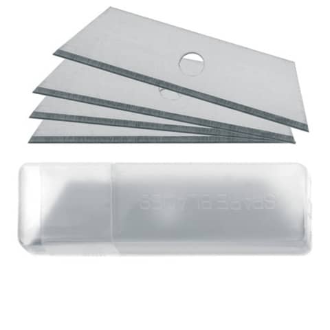 Lame di ricambio Westcott 18 mm forma trapezoidale argento Conf. 10 pezzi – E-84020 00
