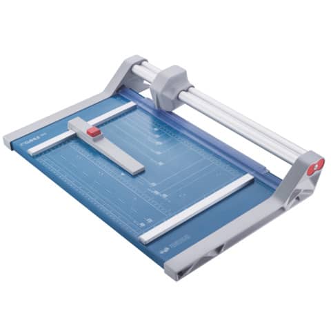 Taglierina a rullo Dahle di terza generazione con pressino automatico luce 360 mm blu – R000550