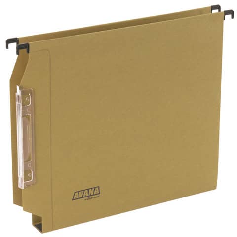 Cartelle sospese laterali per armadi AVANA 33 cm fondo a U 3 cm avana Conf. 50 pezzi – 064 F Beta 3 -B1