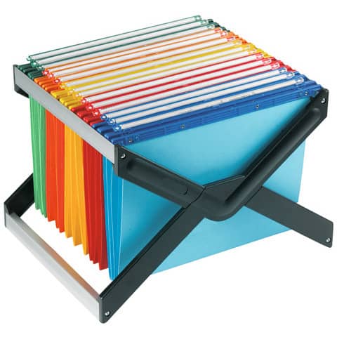 Supporto per cartelle sospese LUXOR 33 cm forma a X assortiti 41x32x27 cm 10 cartelle – LUXOR 1 MX 10 P1