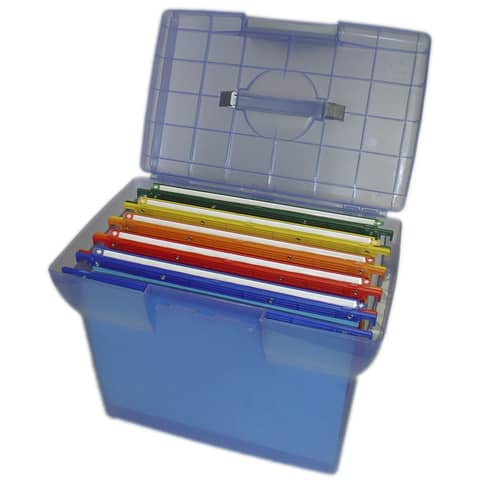 Valigetta per cartelle sospese ARIANNA completa di 5 cartelle – interasse 33 cm 37x25x30 cm assortiti – ARIANNA BL 5