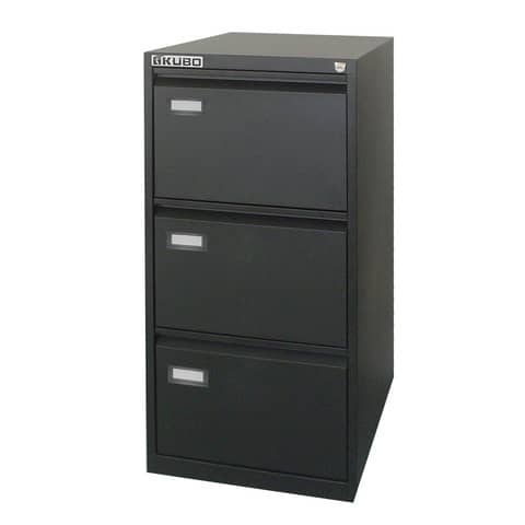 Classificatore per cartelle sospese KUBO 3 cassetti 46x62x101 cm nero 4103