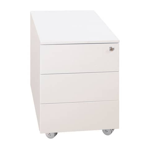 Cassettiera in metallo KUBO 3 con ruote – 40x59x54 cm bianco 3903 B