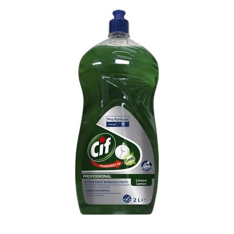 Detergente per stoviglie Cif Limone Professionale – verde – flacone 2 litri – 101104955