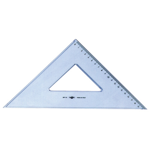 Squadra ARDA Linea Uni plastica termoresistente fumé ottico trasparente 45° cm 35 – 28735SS