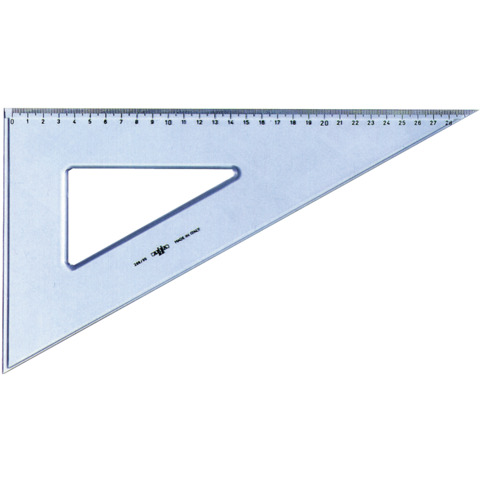 Squadra ARDA Linea Uni plastica termoresistente fumé ottico trasparente 60° cm 30 – 28830SS