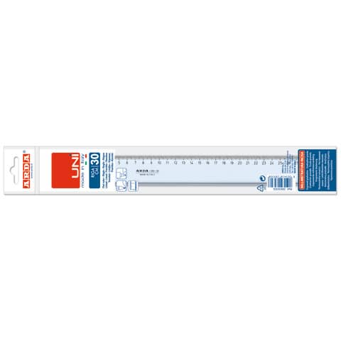 Riga ARDA Uni polistirolo termoresistente fumé ottico trasparente 30cm – 28930SS