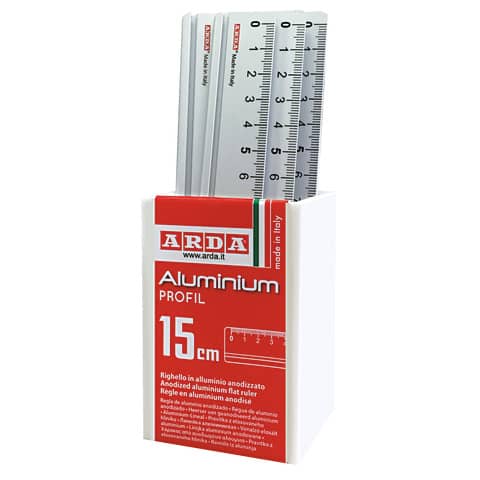 Righello Profil ARDA Profil alluminio anodizzato 15 cm Conf. 15 pezzi – 17915BAR