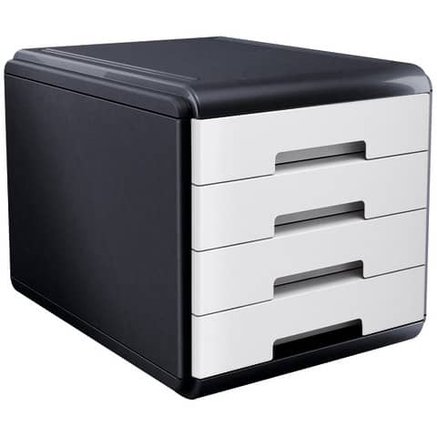 Cassettiera 4 cassetti ARDA Mydesk polistirolo e materiale infrangibile grigio/bianco – 18P4PB
