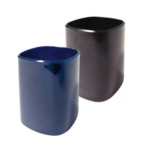Portapenne ARDA in polistirolo blu opaco – 6,5×6,5×9,5 cm – 4111A