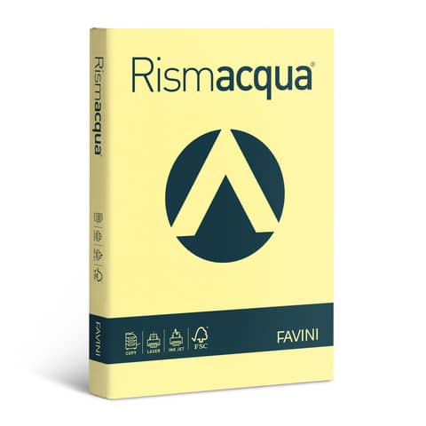 Carta colorata Favini Rismacqua colori tenui 140 g/m² A3 giallo chiaro 07 – Risma da 200 fogli – A652213