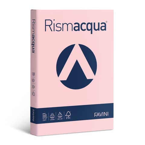 Carta colorata Favini Rismacqua colori tenui 140 g/m² A3 rosa 10 – Risma da 200 fogli – A65S213