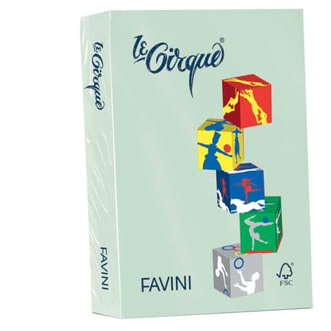 Carta colorata FAVINI LE CIRQUE per tutte le tecnologie di stampa 80 g/m² A4 pistacchio102  500 fogli – A716504