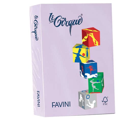 Carta colorata FAVINI LE CIRQUE per tutte le tecnologie di stampa 80 g/m² A4 lilla 104  500 fogli – A719504