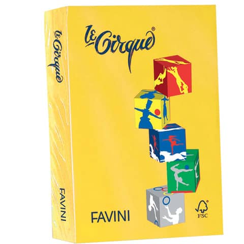 Carta colorata FAVINI LE CIRQUE per tutte le tecnologie di stampa 80 g/m² A4 giallo zolfo 200  500 fogli – A71L504
