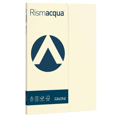 Carta colorata Favini Rismacqua Small 90 g/m² A4 avorio Risma da 100 fogli – A69Q144