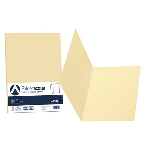 Cartellina semplice FAVINI FOLDER S cartoncino Simplex Luce&Acqua 200 g/m² 25x34cm camoscio 02  conf.50 – A50R664
