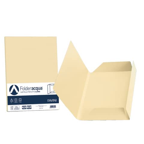 Cartellina 3 lembi Favini FOLDER 3L Luce&Acqua 200 g/m² 24,5×34,5cm camoscio 02 conf.25 – A50R434