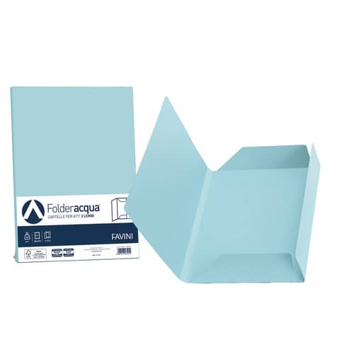 Cartellina 3 lembi Favini FOLDER 3L Luce&Acqua 200 g/m² 24,5×34,5cm celeste 08 conf.25 – A50T434