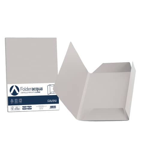Cartellina 3 lembi Favini FOLDER 3L Luce&Acqua 200 g/m² 24,5×34,5cm ghiaccio 12 conf.25 – A50U434