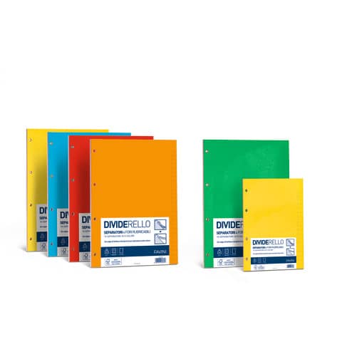 Divisore FAVINI Dividerello 20 tasti raccoglitori 10 col. assortiti 22x30cm 220 gr/mq  Conf. 20 pezzi – A56Y304