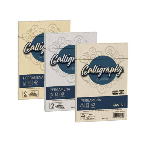 Buste per carta da lettere da stampare Favini Calligraphy Liscio 90 g/m² 12x18cm naturale 06 25buste – A57Q207