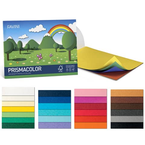 Cartoncini Prisma FAVINI 20 PRISMA monoruvidi colorati 220 g/m² 50x70cm caffe’ 07  conf.20 – A33L012