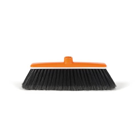 Scopa per interni Molly Perfetto Factory con paracolpi coccia arancio / setole nere – 0050F