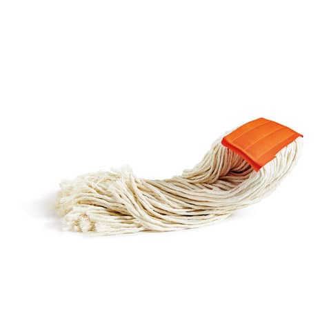 Mop in cotone Perfetto Factory 400 gr bianco / fascetta arancio 0026H