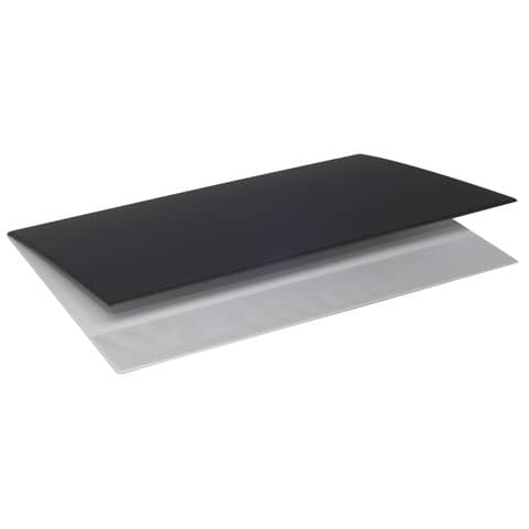 Sottomano Doppio Neon Arda f.to 49×34,5 cm in plastica morbida Soft-touch nero 0107NEO1000