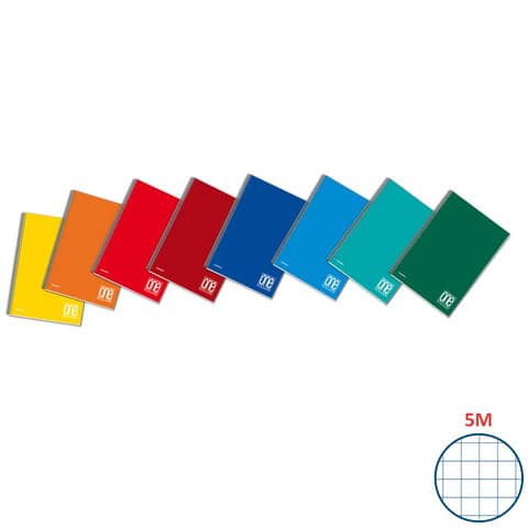 Blocco spirale laterale One Color A4+ 80 g/m² – 60 fogli microperforati – rigatura 5M – 1155