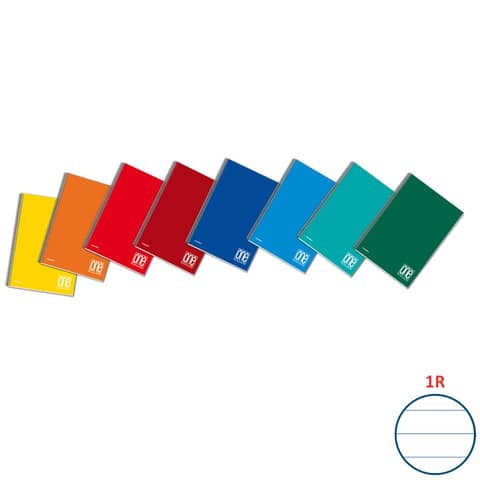 Blocco spirale laterale One Color A4+ 80 g/m² – 60 fogli microperforati – rigatura 1R – 1156