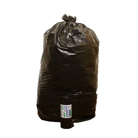 Sacchi immondizia per rifiuti inorganici Rolsac 97 L 70×110 cm – 27 µm nero – rotolo da 10 pezzi – 10271