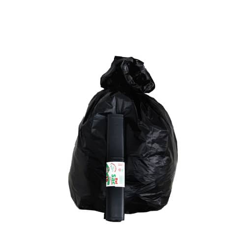 Sacchi immondizia per rifiuti inorganici Rolsac 127 L 80×110 cm – 48 µm nero – rotolo da 10 pezzi – 10280