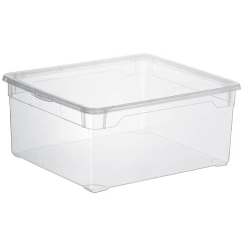 Contenitore Rotho Clear Box in PPL impilabile trasparente – 18 L 40×33,5×17 cm – F707805