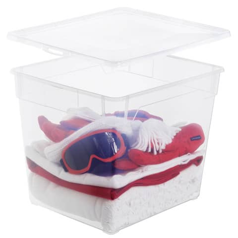 Contenitore Rotho Clear Box in PPL impilabile trasparente – 31 L 40×33,5×33 cm – F707807