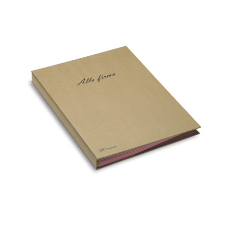 Libro firma 18 intercalari Fraschini Eco 24×34 cm in carta riciclata avana – 618-ECO-D