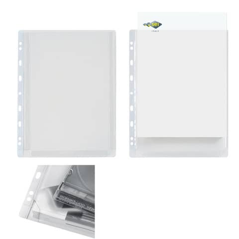 Buste con soffietto in PVC Sei Rota Ercole GS A4 con soffietto – altissima capacità trasparente  10 pz. – 502240