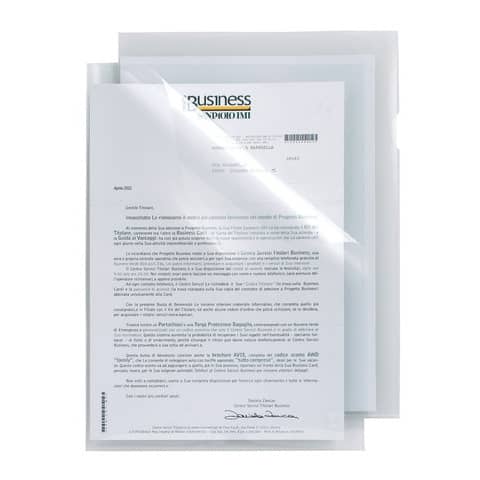 Cartelline a L in PP Sei Rota Poli T 150 A4 trasparente – alto spessore – conf. 50 pezzi – 662319