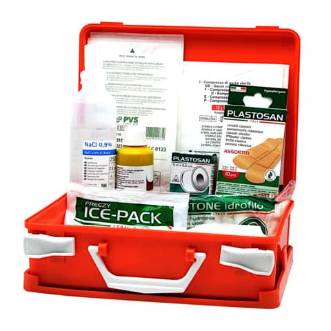Valigetta Pronto Soccorso PVS arancio 2 persone – Dimensioni 25x19x9 cm cps513
