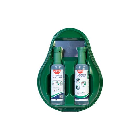 Stazione lavaggio oculare PVS verde  2 flaconi da 500 ml – cps202
