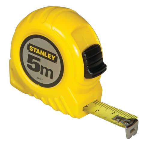 Flessometro STANLEY Tylon 5 m x 13 mm nastro in metallo – gancio per cintura M30497
