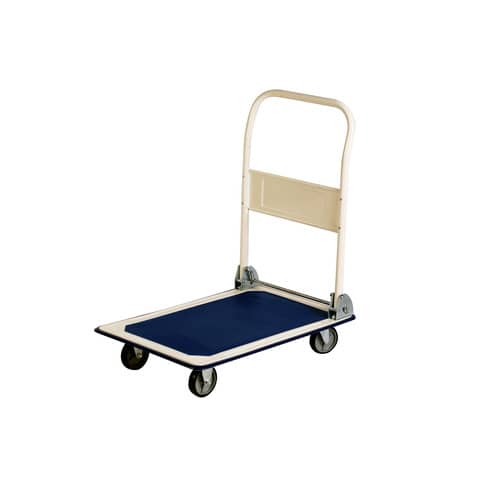 Carrello portapacchi Serena Group in lamiera rinforzata bianco/blu 74x48x83 cm portata 150 kg – – PZS150