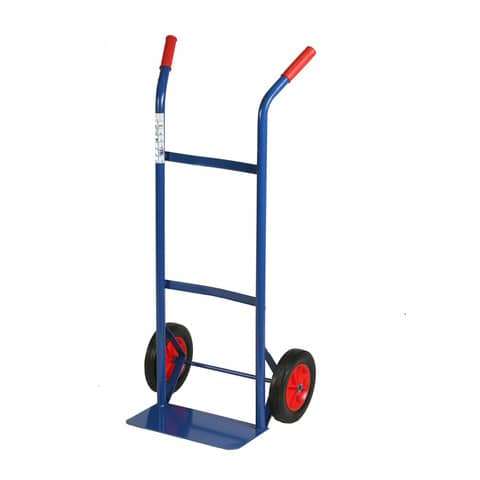 Carrello in acciaio Serena Group doppio manico 46x35x 100 cm blu ruote gomma piena – portata 80 kg – HT100