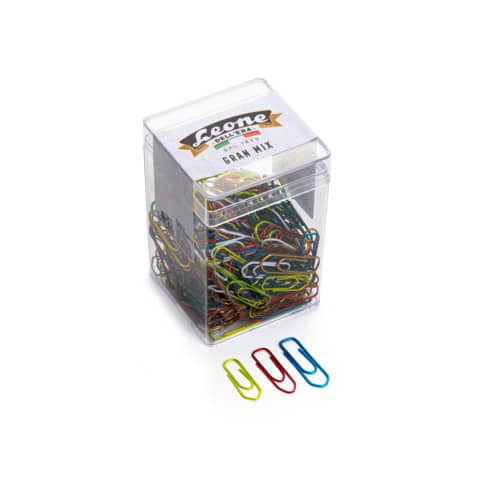 Fermagli Leone Dell’Era in filo colorato metallizzato Gran Mix misure assortite scatola da 125 g. – FXB125GMIX