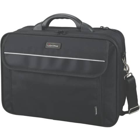 Borsa portacomputer Lightpak ARCO in poliestere 40,5x33x16 cm fino a 15” nero 46010