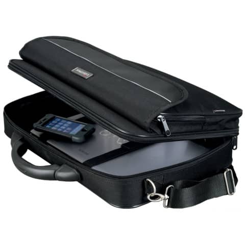 Borsa portacomputer Lightpak ELITE in poliestere nero L 42×10,5×33 cm fino a 17” nero – 46111