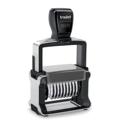 Numeratore autoinchiostrante a 10 cifre TRODAT PROFESSIONAL 55510 4.0 in acciaio nero – 120202