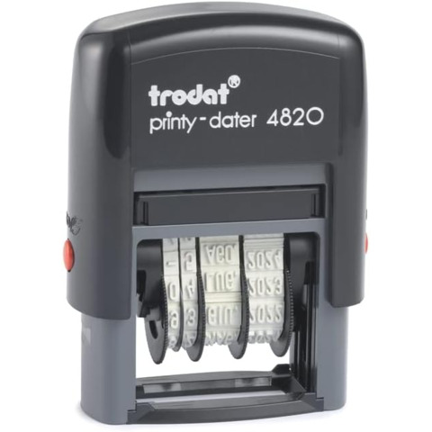 Datario autoinchiostrante TRODAT PRINTY 4820 in plastica 4 mm nero – 211865